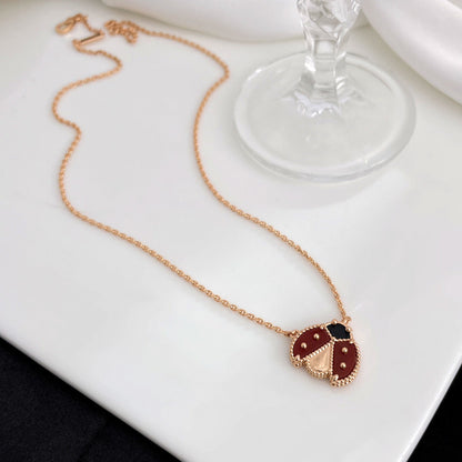 [Echo Fine ]LUCKY  CARNELIANS LADYBUG NECKLACE