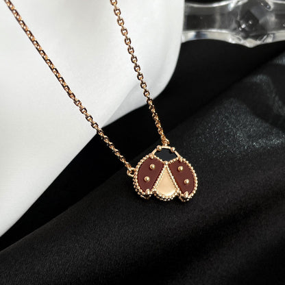 [Echo Fine ]LUCKY  CARNELIANS LADYBUG NECKLACE
