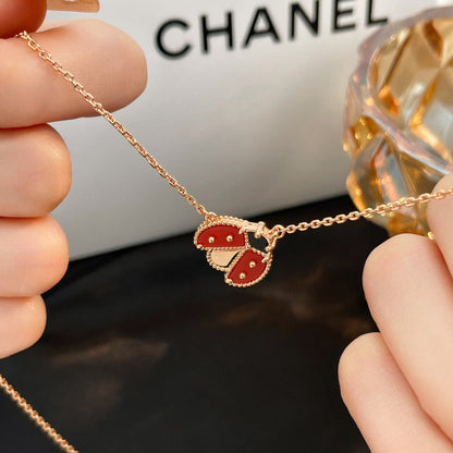 [Echo Fine ]LUCKY  CARNELIANS LADYBUG NECKLACE