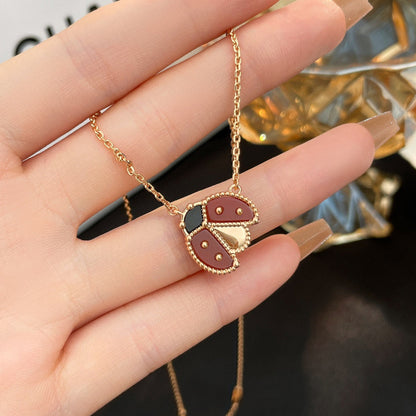 [Echo Fine ]LUCKY  CARNELIANS LADYBUG NECKLACE