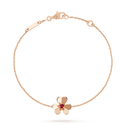 [Echo Fine ]FRIVOLE GOLD FLOWER PINK MALACHITE BRACELET