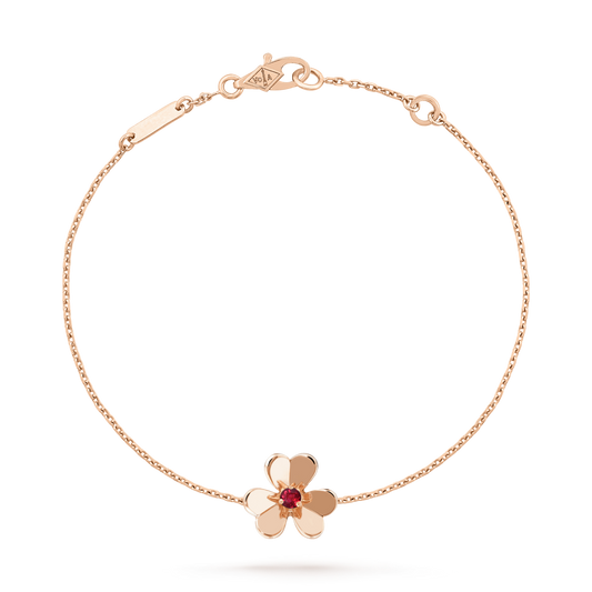 [Echo Fine ]FRIVOLE GOLD FLOWER PINK MALACHITE BRACELET