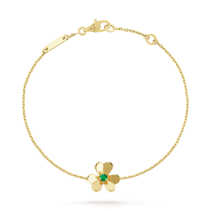 [Echo Fine ]FRIVOLE GOLD FLOWER PINK MALACHITE BRACELET