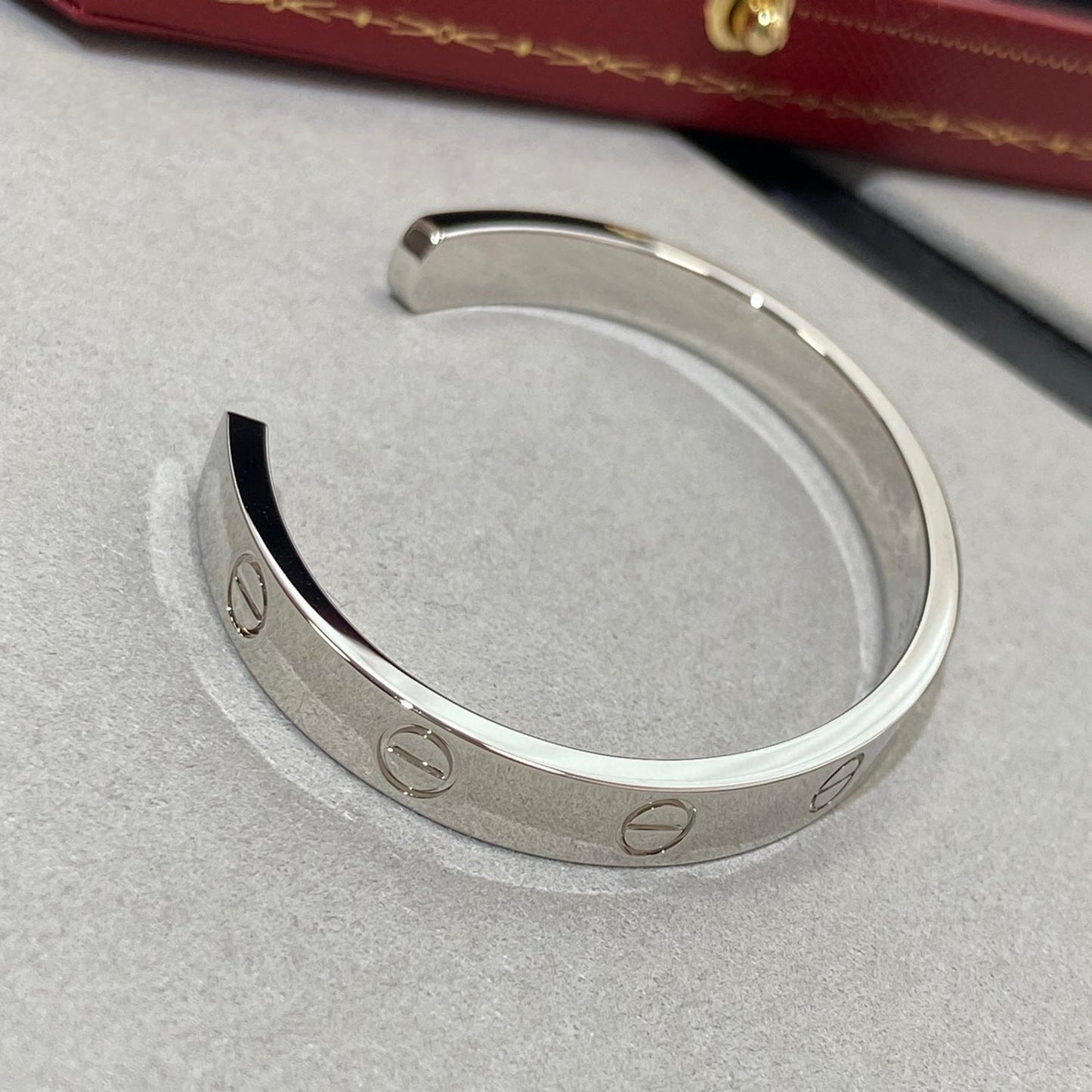 [Echo Fine ]LOVE BRACELET 6.1MM 1 DIAMOND OPEN CUFF