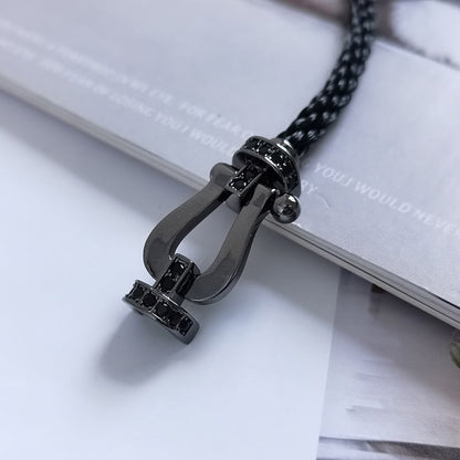 [Echo Fine ]FORCE LARGE SERIES HORSESHOE BLACK SAMURAI BRACELET