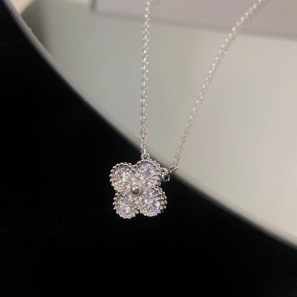 [Echo Fine ]CLOVER 15MM DIAMOND SINGLE FLOWER NECKLACE