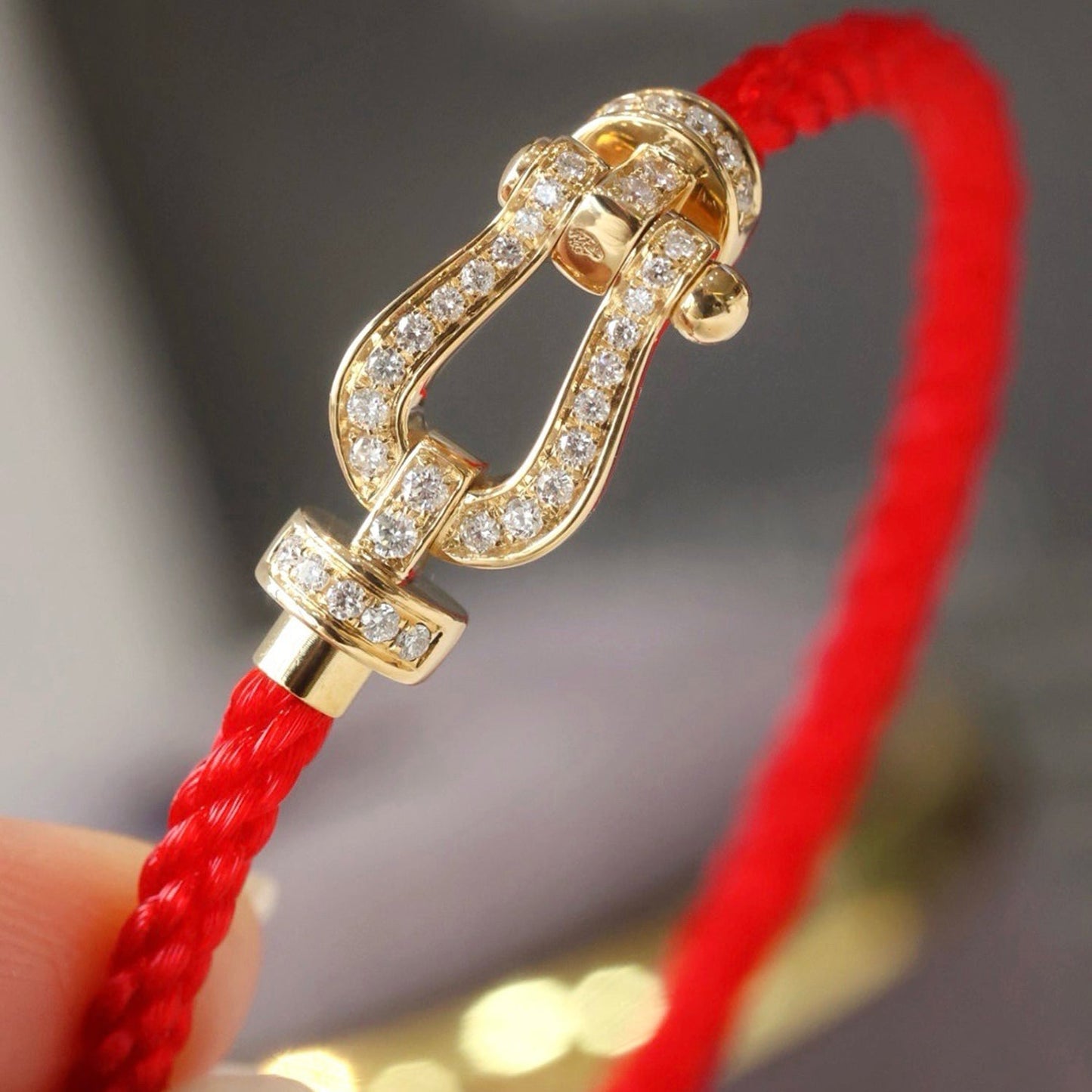 [Echo Fine ]FORCE LARGE HORSESHOE FULL DIAMOND BRACELET SILVER