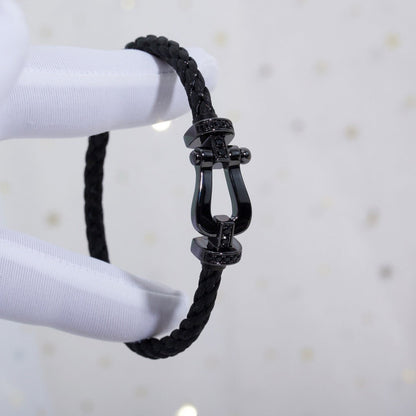[Echo Fine ]FORCE LARGE SERIES HORSESHOE BLACK SAMURAI BRACELET