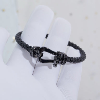 [Echo Fine ]FORCE LARGE SERIES HORSESHOE BLACK SAMURAI BRACELET