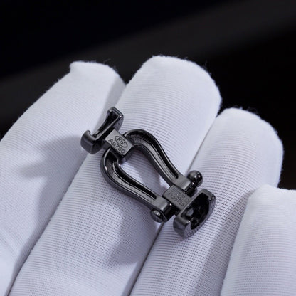 [Echo Fine ]FORCE LARGE SERIES HORSESHOE BLACK SAMURAI BRACELET