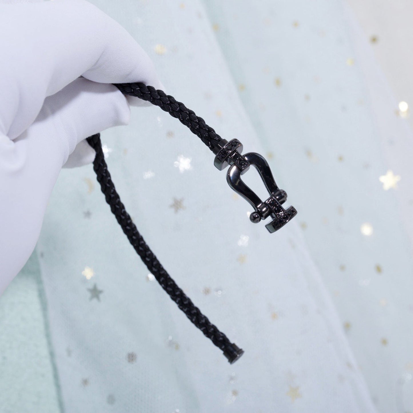 [Echo Fine ]FORCE LARGE SERIES HORSESHOE BLACK SAMURAI BRACELET