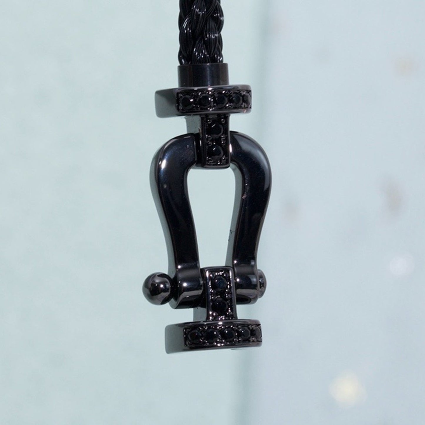 [Echo Fine ]FORCE LARGE SERIES HORSESHOE BLACK SAMURAI BRACELET