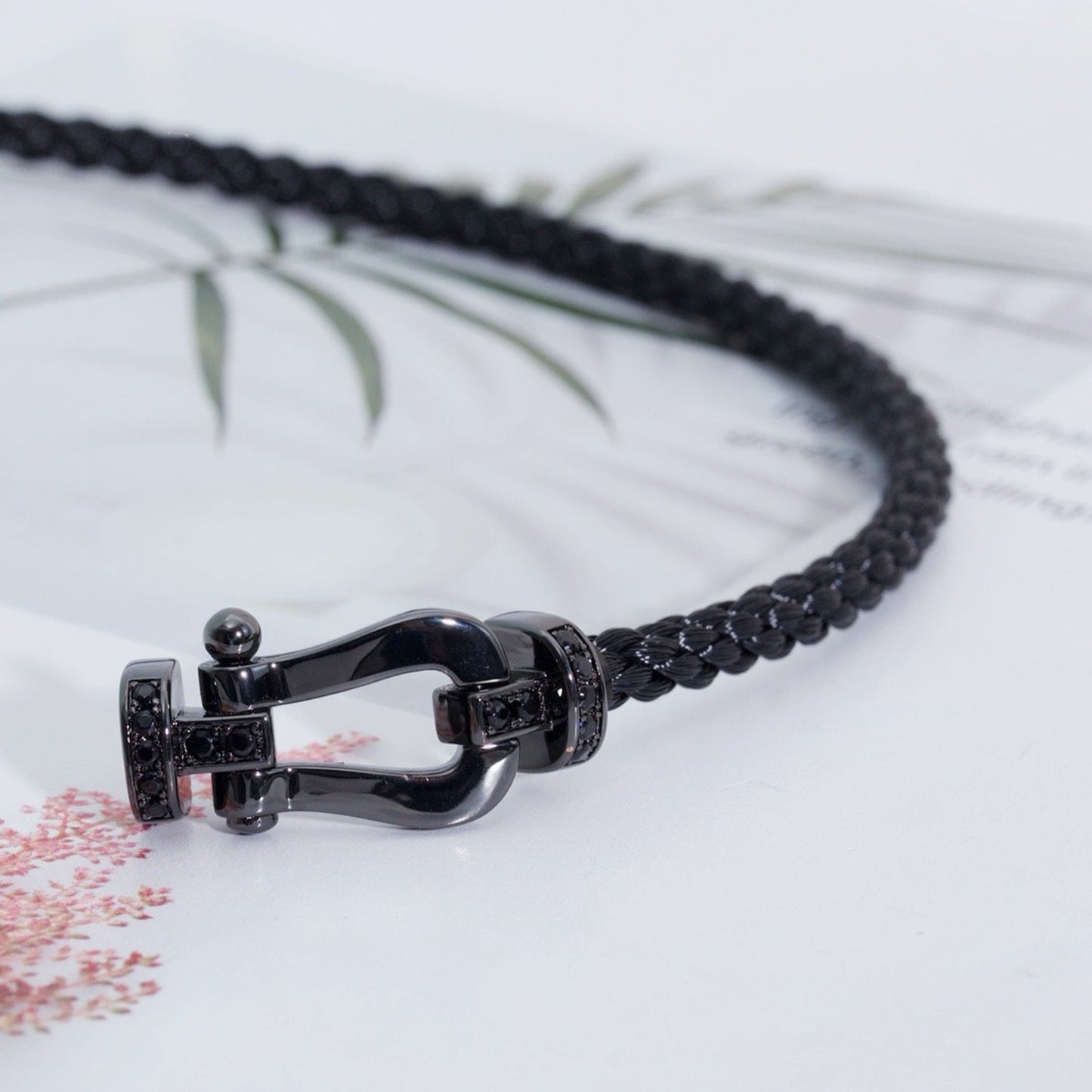 [Echo Fine ]FORCE LARGE SERIES HORSESHOE BLACK SAMURAI BRACELET