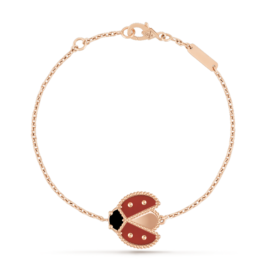[Echo Fine ]LUCKY SPRING 1 MOTIF PINK GOLD BRACELET