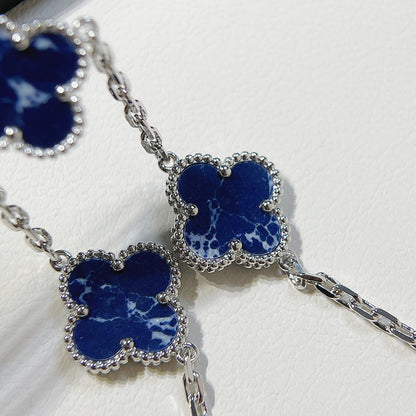 [Echo Fine ]CLOVER 5 MOTIF PIETERSITE SILVER BRACELET