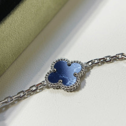 [Echo Fine ]CLOVER 5 MOTIF PIETERSITE SILVER BRACELET