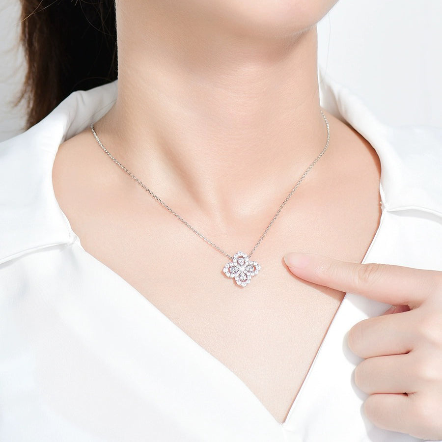 [Echo Fine ]LOOP NECKLACE FULL MOTIF DIAMOND 16MM MULTIPLE COLORS
