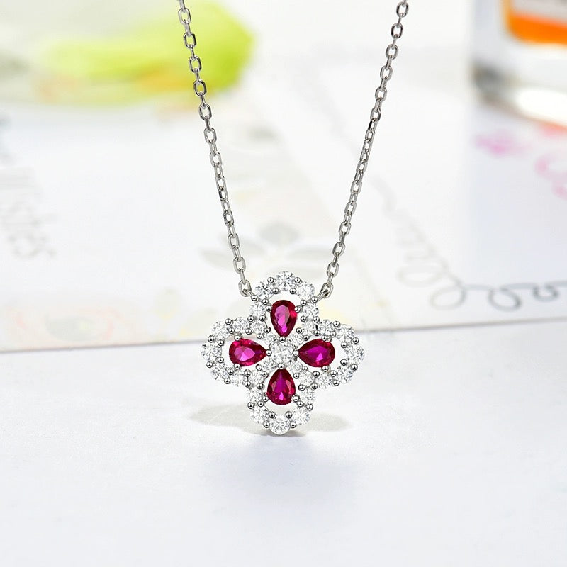 [Echo Fine ]LOOP NECKLACE FULL MOTIF DIAMOND 16MM MULTIPLE COLORS