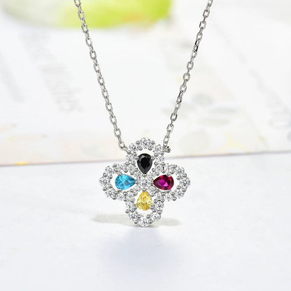[Echo Fine ]LOOP NECKLACE FULL MOTIF DIAMOND 16MM MULTIPLE COLORS