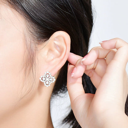 [Echo Fine ]LOOP EARRINGS FULL MOTIF DIAMOND 16MM