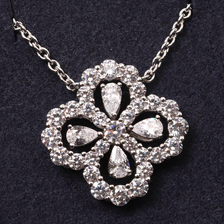 [Echo Fine ]LOOP NECKLACE FULL MOTIF DIAMOND 16MM MULTIPLE COLORS