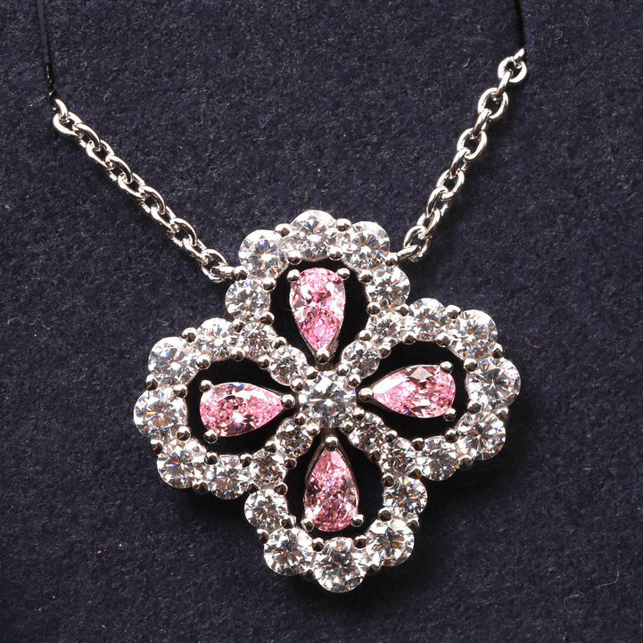 [Echo Fine ]LOOP NECKLACE FULL MOTIF DIAMOND 16MM MULTIPLE COLORS