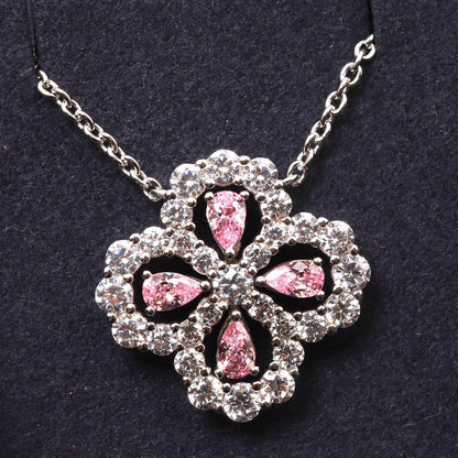 [Echo Fine ]LOOP NECKLACE FULL MOTIF DIAMOND 16MM MULTIPLE COLORS