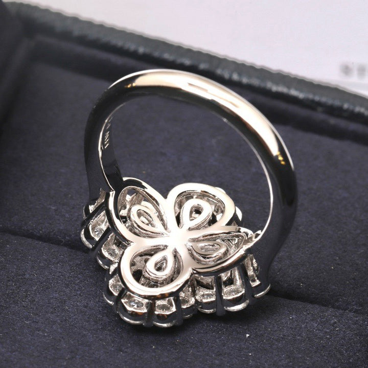 [Echo Fine ]LOOP RING FULL MOTIF DIAMOND 16MM SILVE