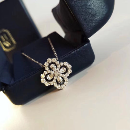 [Echo Fine ]LOOP NECKLACE FULL MOTIF DIAMOND 16MM MULTIPLE COLORS