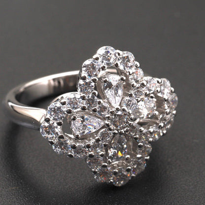 [Echo Fine ]LOOP RING FULL MOTIF DIAMOND 16MM SILVE