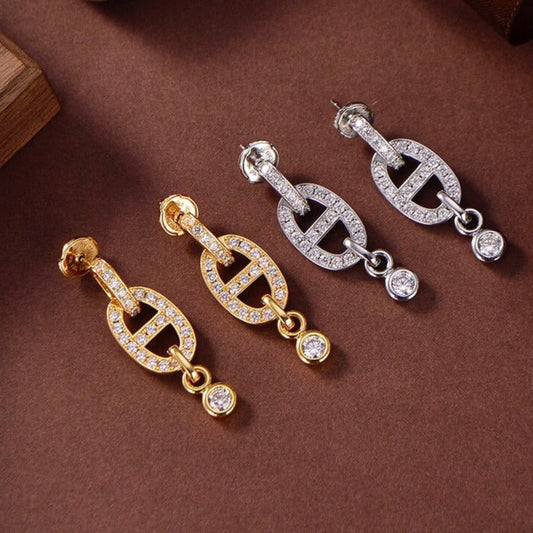 [Echo Fine ]HM CHAINE DIAMOND EARRINGS
