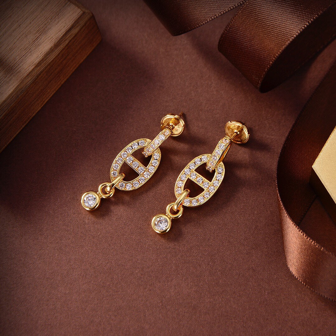[Echo Fine ]HM CHAINE DIAMOND EARRINGS