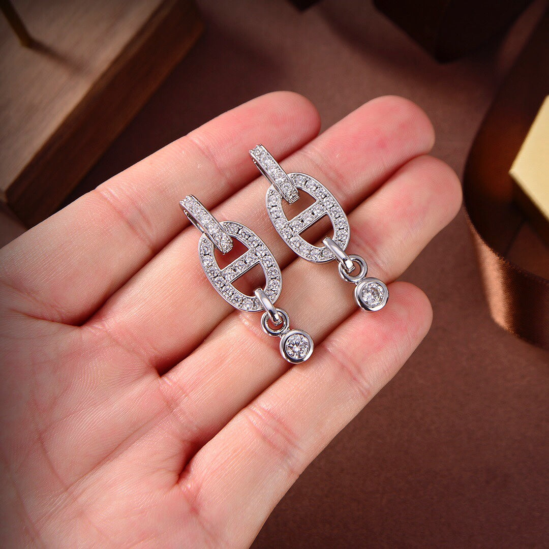 [Echo Fine ]HM CHAINE DIAMOND EARRINGS