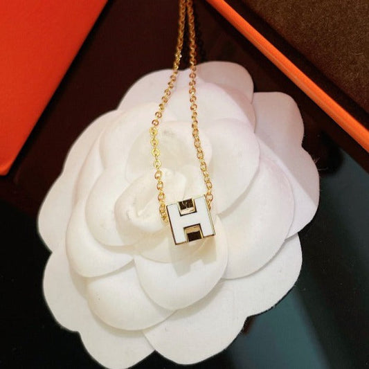 [Echo Fine ]H WHITE SQUARE GOLD NECKLACE