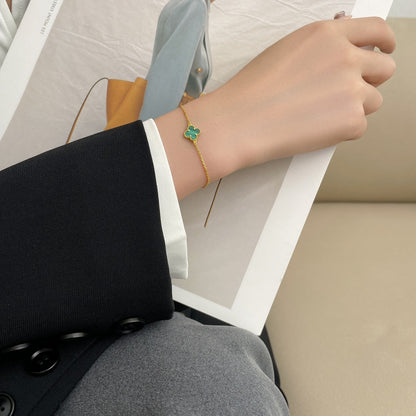 [Echo Fine ]CLOVER BRACELET MALACHITE 1 MOTIF
