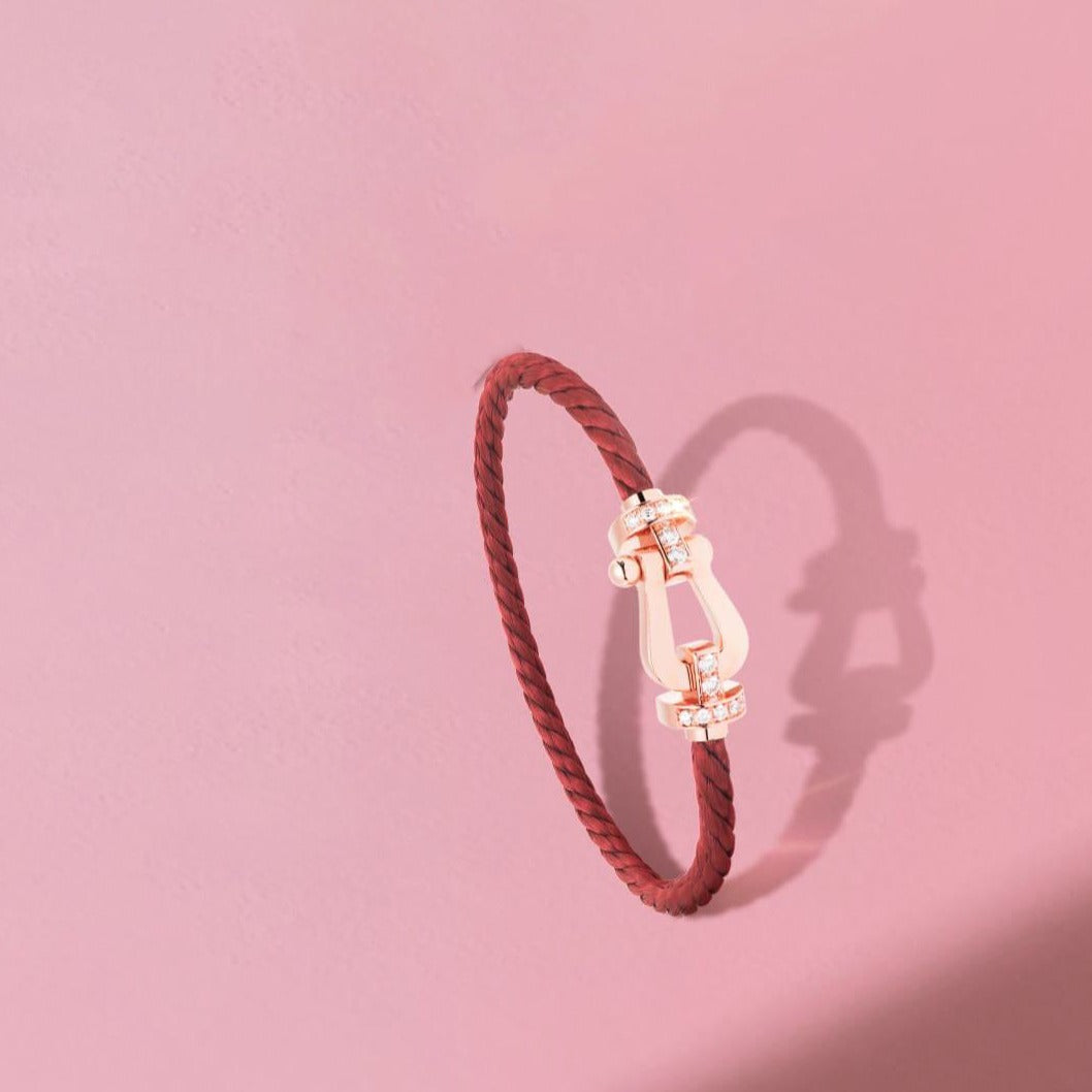 [Echo Fine ]FORCE 10 HALF DIAMOND PINK GOLD RED CORDERI LARGE AND MEDIUM MODEL