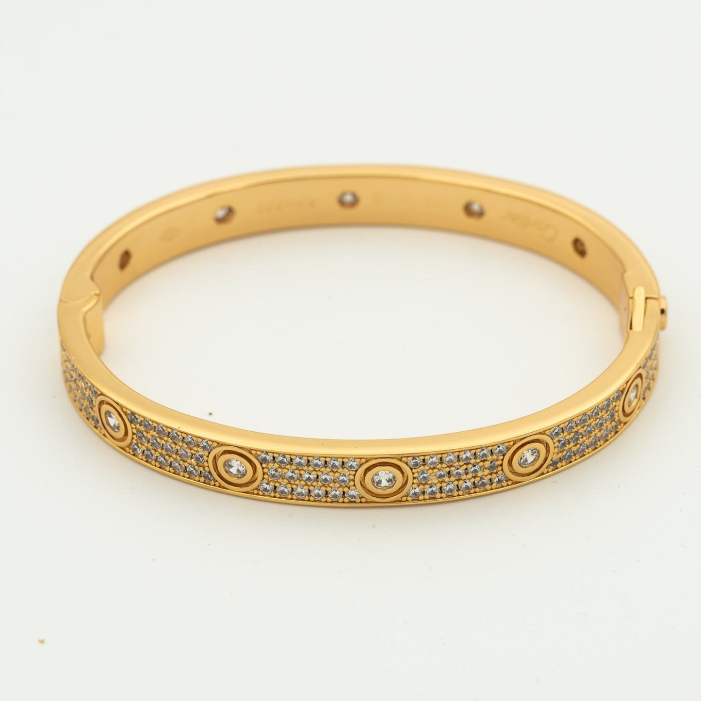 [Echo Fine ]LOVE BRACELET 6.1MM DIAMOND-PAVED 10 BIG DIAMONDS
