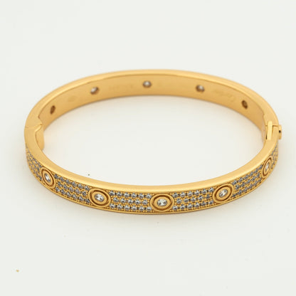 [Echo Fine ]LOVE BRACELET 6.1MM DIAMOND-PAVED 10 BIG DIAMONDS
