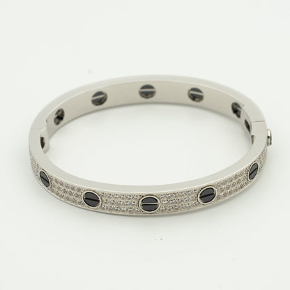 [Echo Fine ]LOVE BRACELET 6.1MM DIAMOND-PAVED CERAMIC