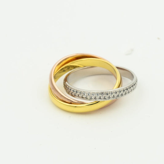 [Echo Fine ]TRINITY RING GOLD PINK GOLD SILVER DIAMONDS