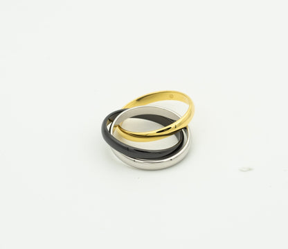 [Echo Fine ]TRINITY RING BLACK GOLD SILVER
