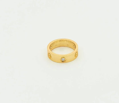 [Echo Fine ]LOVE RING 5.5MM 3 DIAMONDS GOLD