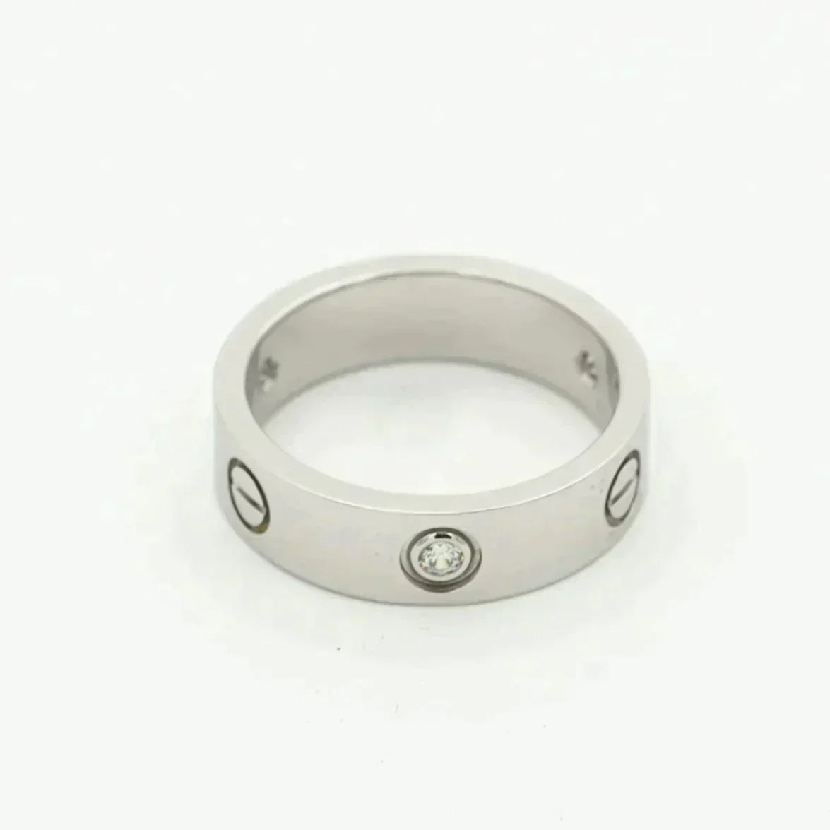 [Echo Fine ]LOVE RING 5.5MM 3 DIAMONDS SILVER