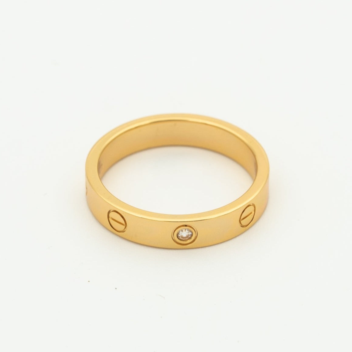 [Echo Fine ]LOVE RING 4MM 1 DIAMOND PINK GOLD