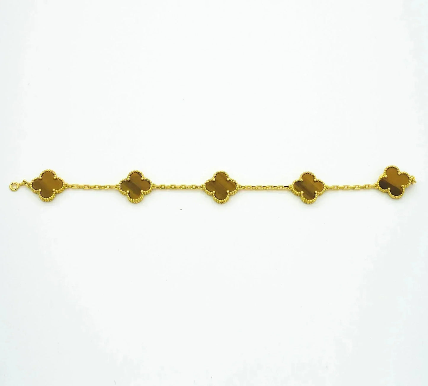 [Echo Fine ]CLOVER  5 MOTIFS TIGER EYE BRACELET