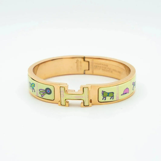 [Echo Fine ]H PINK GOLD BRACELET CREAM CERAMIC
