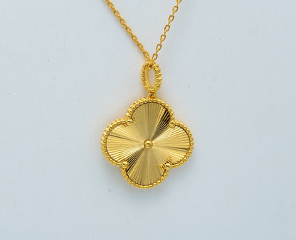 [Echo Fine ]CLOVER 25MM PEDANT NECKLACE GOLD