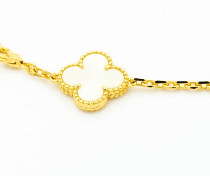 [Echo Fine ]CLOVER BRACELET 5 MOTIFS ONYX MOP