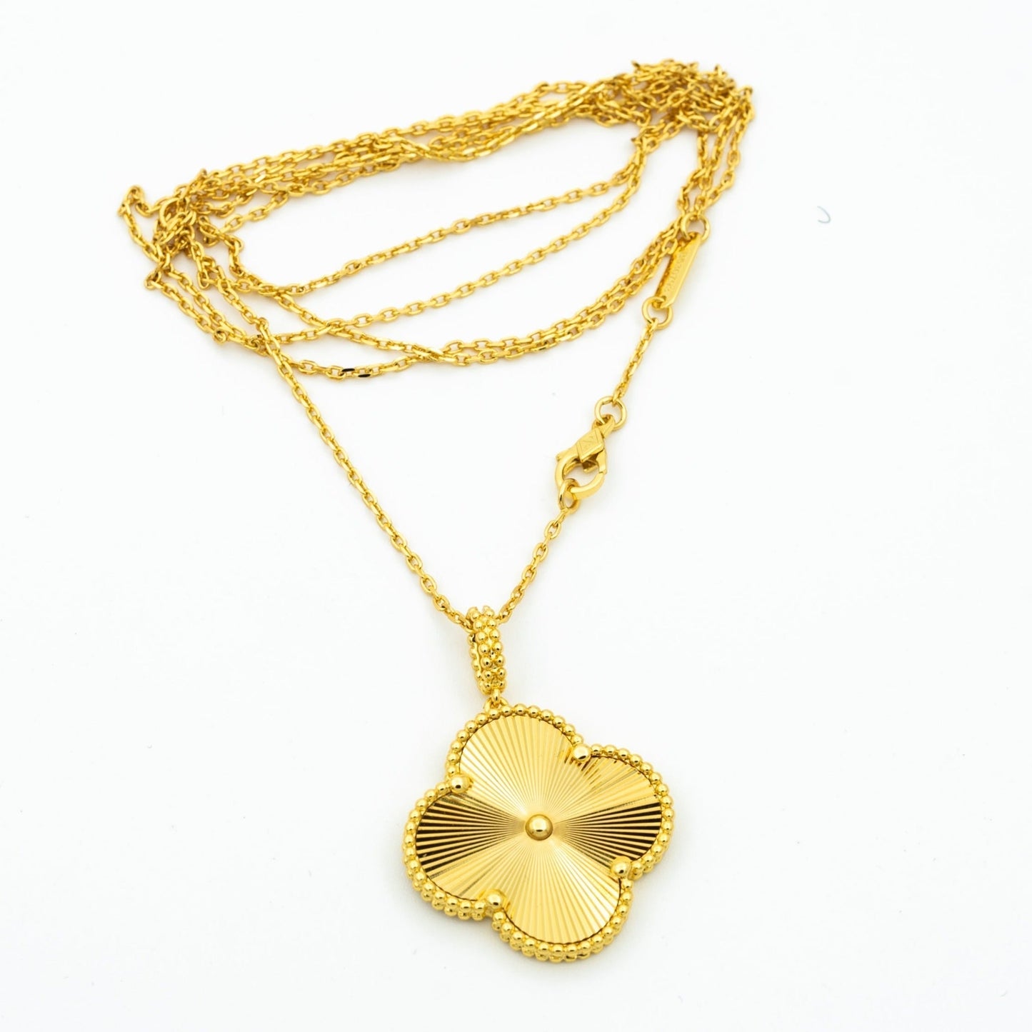 [Echo Fine ]CLOVER 25MM PEDANT NECKLACE GOLD