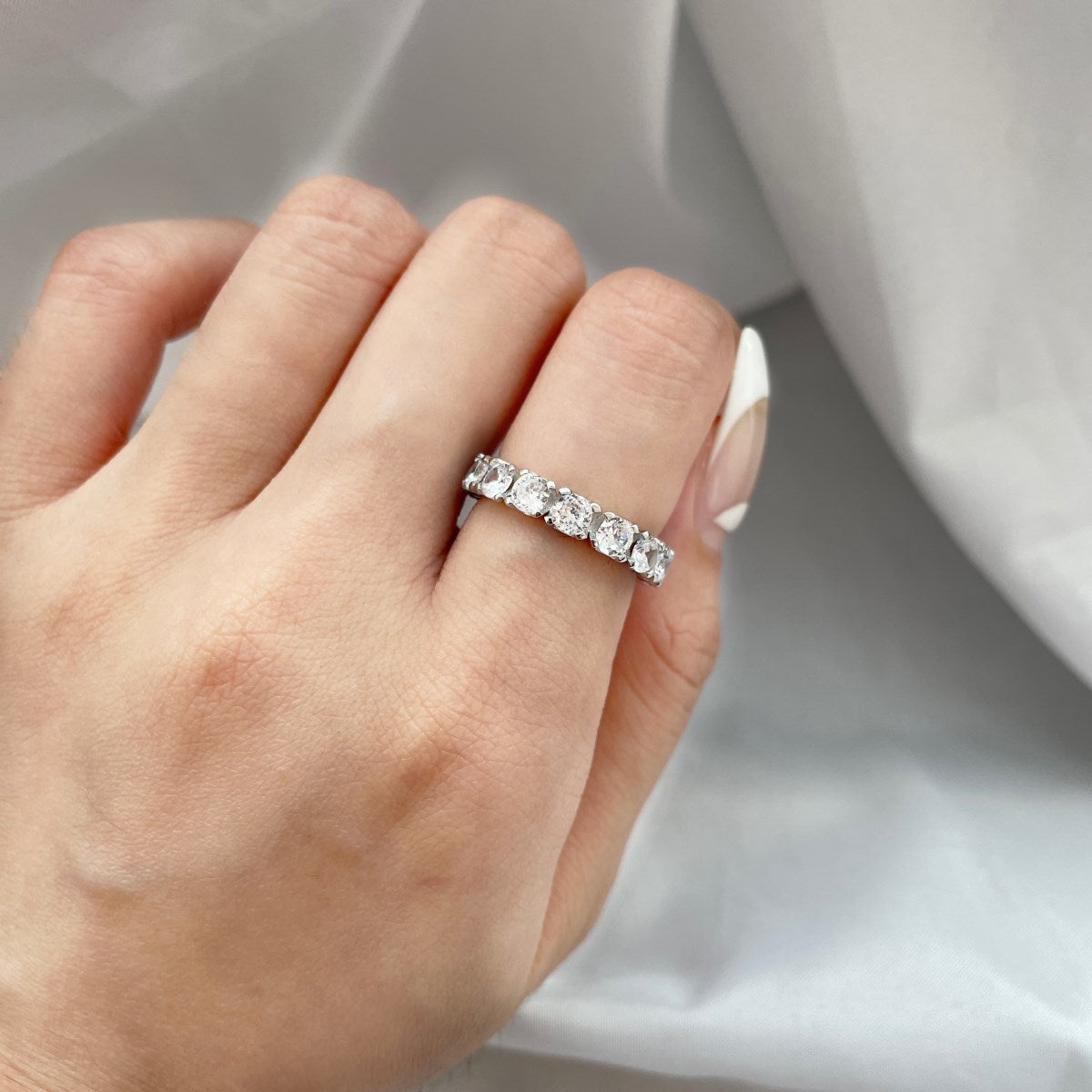[Echo Fine ]Eternity Round Cut Tennis Ring